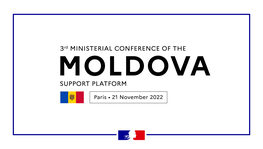 Молдова – Третья конференция министров по поддержке Молдовы (21 ноября 2022 (...)