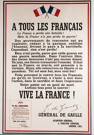 18 июня 1940 - Речь Шарля де Голля о движении Сопротивления - Франция в  России